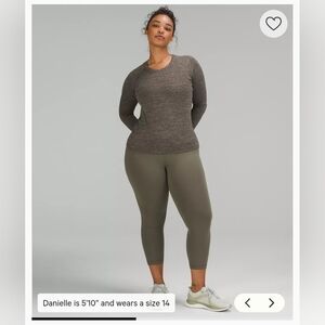 Lululemon Athletica Wunder Train Highrise Rust Leggings Size 14 Autumn